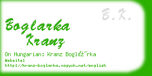 boglarka kranz business card